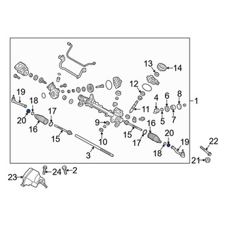 Kia OE - Inner Steering Tie Rod Nut