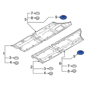 Kia OE - Radiator Support Splash Shield Washer