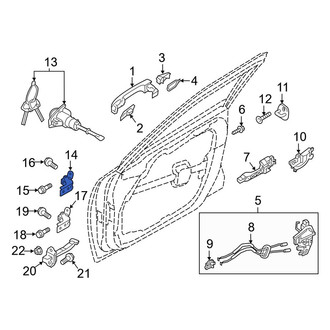 Kia OE - Front Left Upper Door Hinge