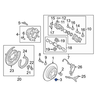 Kia OE - Rear Disc Brake Rotor Set Screw