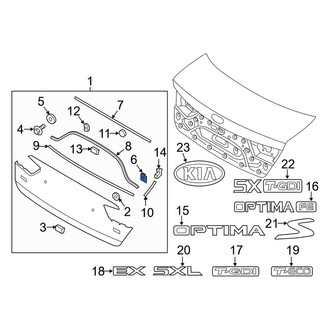 Kia OE - Liftgate Finish Panel Clip