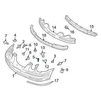 Kia OE - Front Bumper Cover Retainer