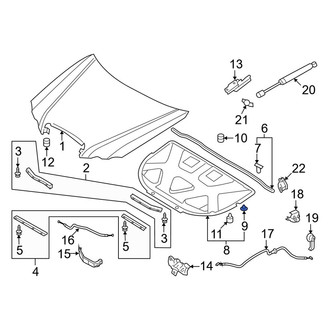Kia OE - Hood Insulation Pad Clip