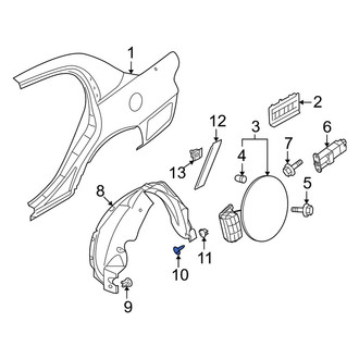 Kia OE - Quarter Panel Splash Shield Screw