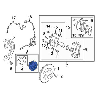 Kia OE - Front Wheel Bearing and Hub Assembly