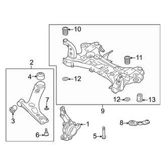 Kia OE - Front Suspension - Suspension Components (EX / LX / Nightfall Edition / S / SX)