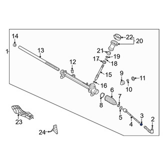 Kia OE - Inner Steering Tie Rod Nut