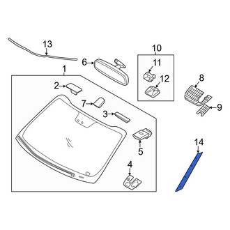 Kia OE - Front Right Windshield Molding