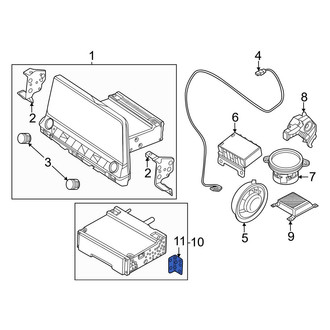 Kia OE - Left GPS Navigation Control Module Bracket
