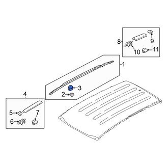 Kia OE - Roof Luggage Carrier Side Rail Nut