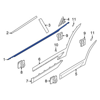 Kia OE - Rear Right Door Belt Molding