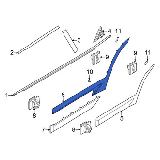Kia OE - Rear Left Upper Door Molding