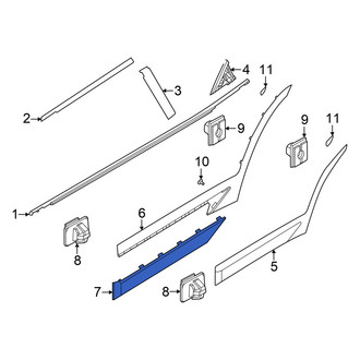 Kia OE - Rear Right Lower Door Molding