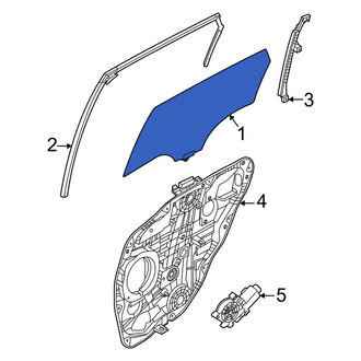 Kia OE - Rear Left Door Glass