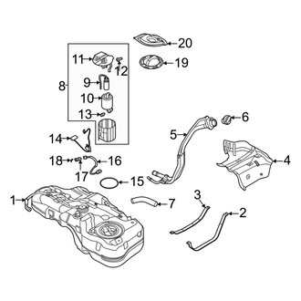 Kia OE - Fuel System Components (SX / X-Line 1.6L)