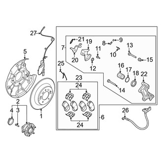 Kia OE - Rear Suspension - Brake Components (FWD)