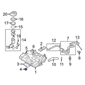 Kia OE - Front Bumper Impact Bar Nut