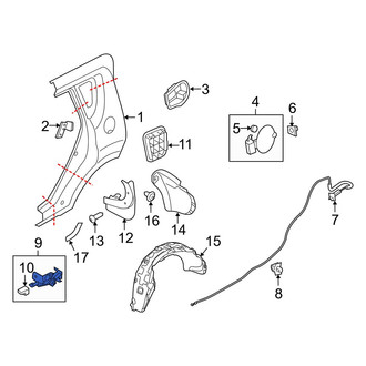 Kia OE - Rear Fuel Door Release Handle