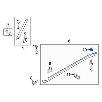 Kia OE - Rocker Panel Molding Grommet