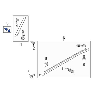 Kia OE - Quarter Panel Trim Panel Clip