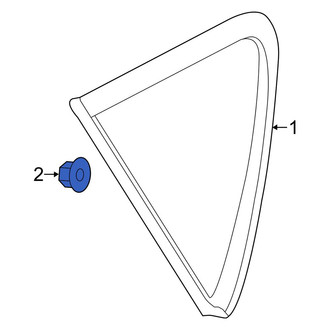 Kia OE - Quarter Panel Glass Nut
