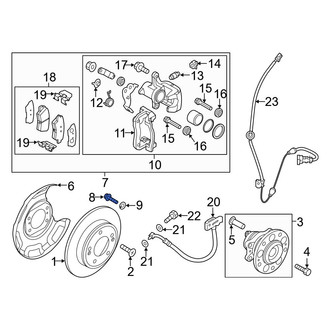 Kia OE - Disc Brake Caliper Anchor Plate Bolt