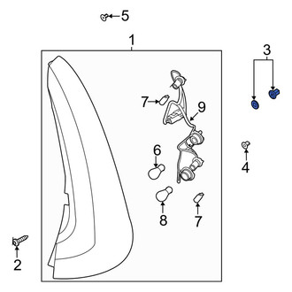 Kia OE - Lower Quarter Panel Trim Panel Clip