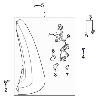 Kia OE - Lower Tail Light Clip