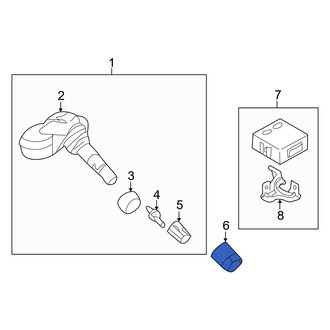 Kia OE - Tire Pressure Monitoring System (TPMS) Sensor Nut