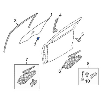 Kia OE - Door Glass Attaching Clips