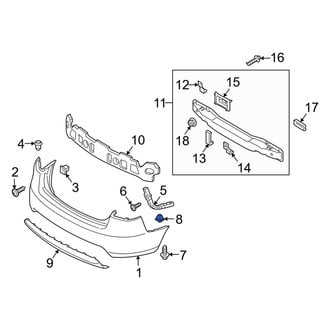 Kia OE - Bumper Cover Retainer