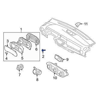 Kia OE - HVAC Temperature Control Panel Screw