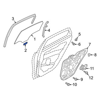 Kia OE - Door Glass Attaching Clips