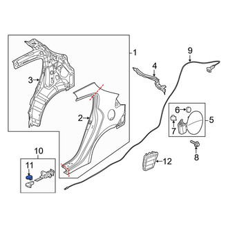 Kia OE - Rear Fuel Door Release Handle