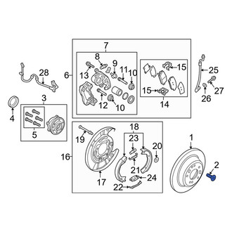 Kia OE - Front Disc Brake Rotor Set Screw