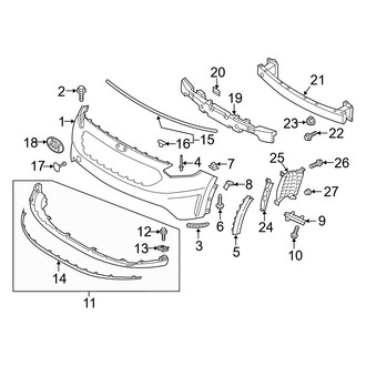 Kia OE - Front Bumper & Grille - Bumper & Components (EX / FE / LX / Touring / Touring Launch Edition)