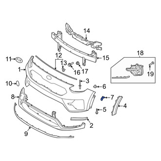 Kia OE - Right Outer Bumper Molding Bracket