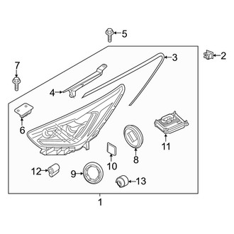 Kia OE - Front Lamps - Headlamp Components (LED), (Plug-In Hybrid EX Premium)