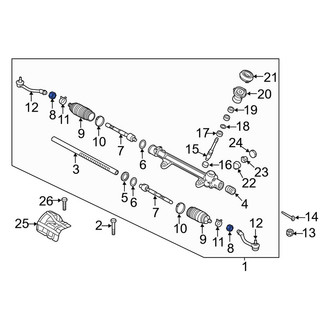 Kia OE - Inner Steering Tie Rod Nut
