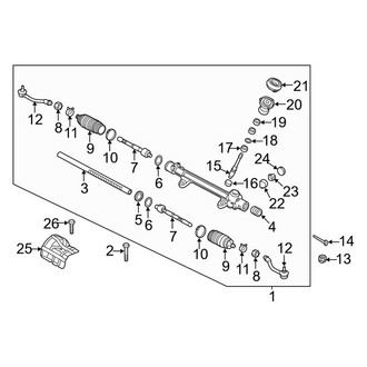 Kia OE - Steering Gear & Linkage (EX / FE / LX / Touring / Touring Launch Edition)