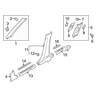 Kia OE - Pillars, Rocker & Floor - Interior Trim