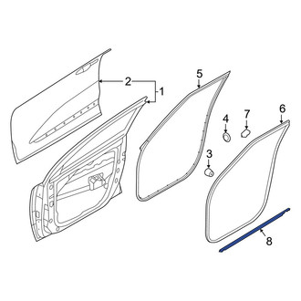 Kia OE - Front Left Door Belt Molding