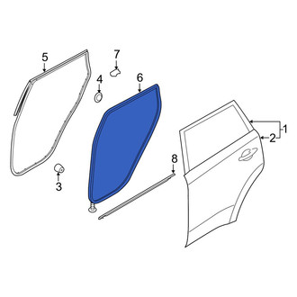Kia OE - Rear Right Inner Door Seal
