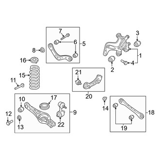 Kia OE - Rear Suspension - Suspension Components (EX / FE / LX / Touring / Touring Launch Edition)
