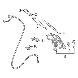 Kia OE - Lift Gate - Wiper & Washer Components