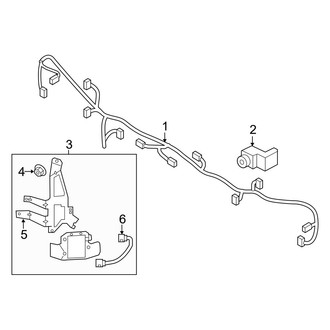 Kia OE - Rear Bumper - Electrical Components (EX / FE / LX / Touring / Touring Launch Edition)