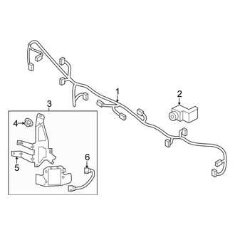 Kia OE - Rear Bumper - Electrical Components (EX Premium / LX / LXS / Plug-In Hybrid EX / Plug-In Hybrid EX Premium / Touring / Touring Special Edition)