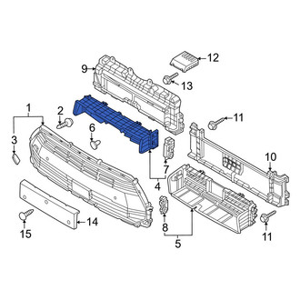 Kia OE - Front Upper Radiator Shutter Assembly