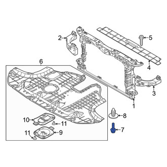 Kia OE - Radiator Support Splash Shield Bolt