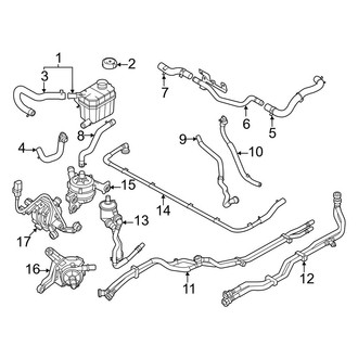 Kia OE - Cooling - Radiator & Components (Inverter Reservoir Tank & Hoses), (EX / EX Touring / LX / Plug-In Hybrid EX / Plug-In Hybrid SX Touring / SX / SX Touring)